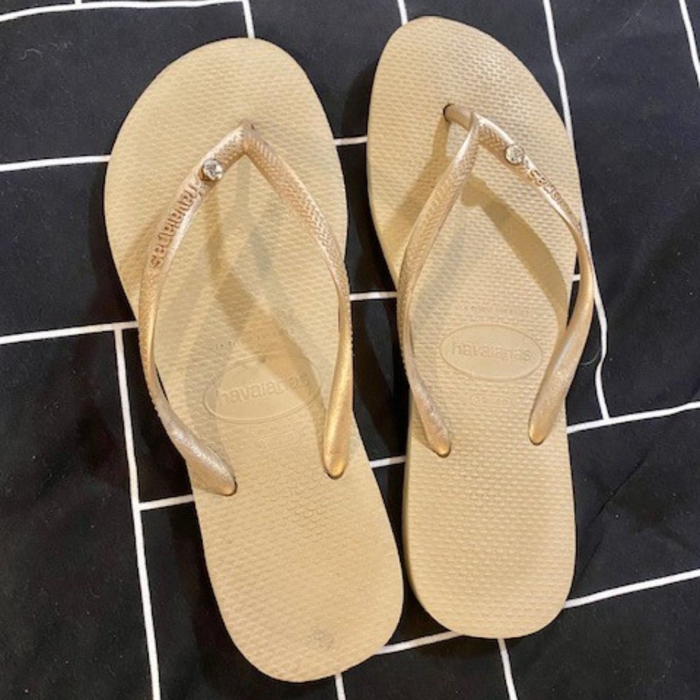 Havaianas Slim Swarovski Crystal Flip Flops
